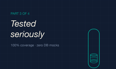 Don't mock your database in tests.